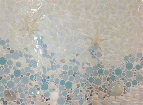 Mosaic Beach Backsplash Designer Glass Mosaics