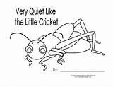 Coloring Cricket Quiet Very sketch template