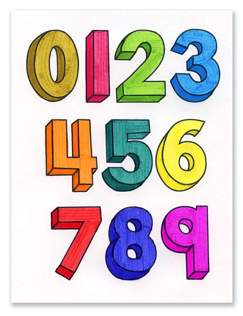 easy   draw  numbers tutorial   numbers coloring page
