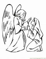 Coloring Mary Angel Pages Printable Angels Clipart Visits Gabriel Preschool Kids Clip Color Printables Quality High Kindergarten Library Popular Preschools sketch template