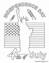 Independence Coloring 4th July Pages sketch template