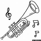 Trumpet Coloring Pages Music Color Online Clarinet Thecolor Brass Instruments Musical Instrument Sheets Printable Patterns Trumpets Books Preschool Arts Crafts sketch template