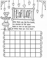 February Coloring Pages Sheets Printable Activity Kids Print Thanking sketch template