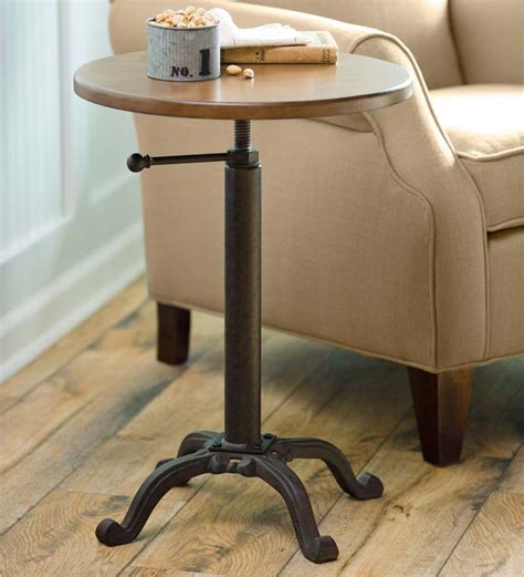 side table  adjustable height plowhearth