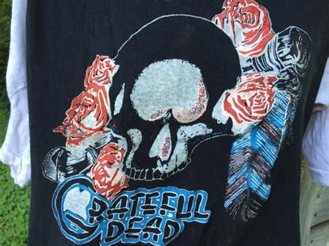 vintage grateful dead cyclops feather skull roses band tour etsy