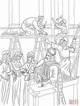 Joash Repairs Tempio Rebuilding Supercoloring Josiah Gerusalemme Paint Kirtland Tabernacle Elisha Prophets sketch template