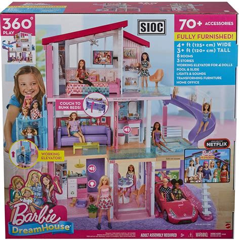 mattel barbie dreamhouse dollhouse  floors gnh toys shopgr
