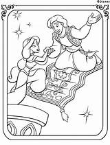 Aladdin Aladino Alfombra Colorati Cibercuentos sketch template