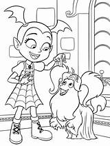 Vampirina Coloring Wolfie Coloringonly sketch template