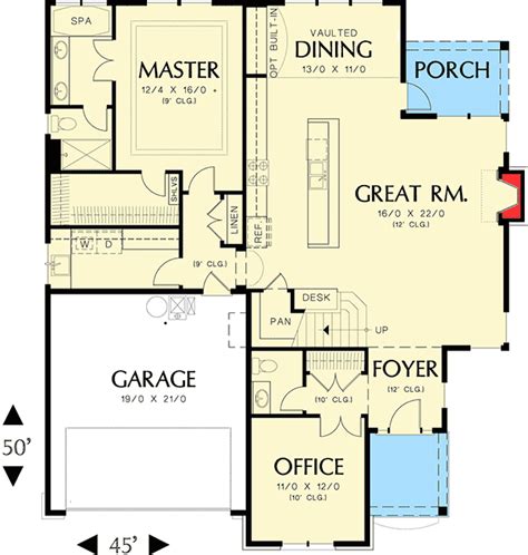 plan   story home plan  open living area house plans  story house plans