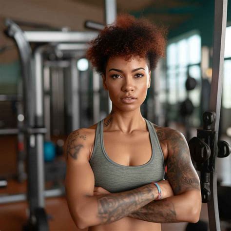 midjourney prompt curly haired african gym woman prompt library