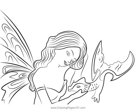 fairy  dragon coloring page  kids  fairies printable