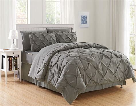 piece bed   bag comforter silky soft pintuck design comforter bed sheet set  double