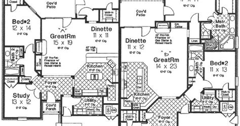 plan fm duplex plans house  architectural design house plans