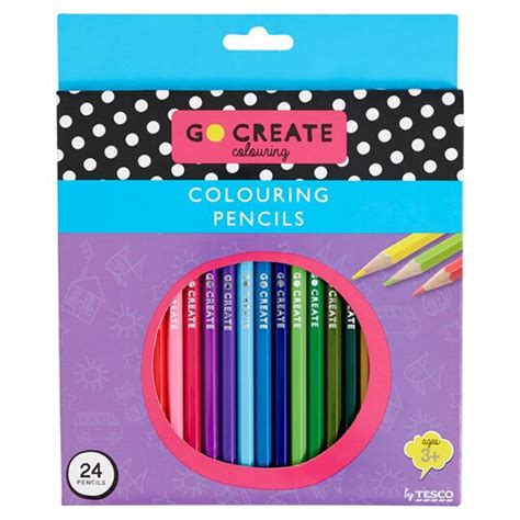 create coloured pencils  pack tesco groceries