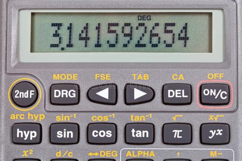 wetenschappelijke calculator met wiskundige functies stock afbeelding image  wiskunde