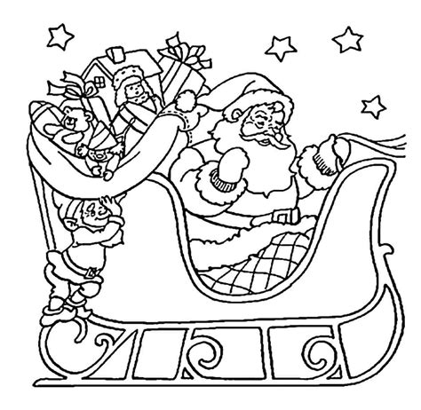 merry christmas santa coloring pages  getcoloringscom