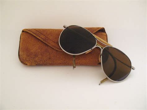 Wwii American Optical Ao Aviator Sunglasses And Leather Case
