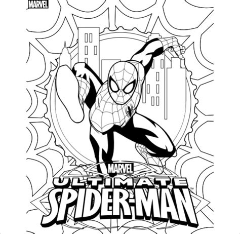 spiderman coloring pages jpg psd ai illustrator