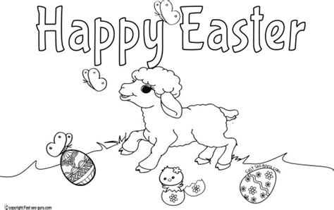 easter lamb pages printable coloring pages