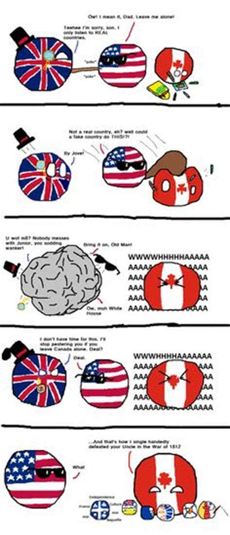 Usa X Canada Countryballs Memefree