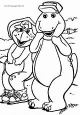 Coloring Pages Barney Cartoon Color Printable Character Kids Characters Sheets Sheet Found sketch template