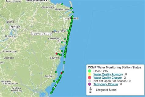 pair  bay river beaches  nj closed due  bacteria njcom