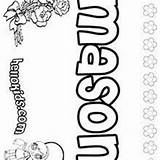 Mason Pages Coloring Name Hellokids sketch template