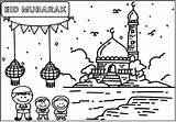 Eid Mubarak sketch template