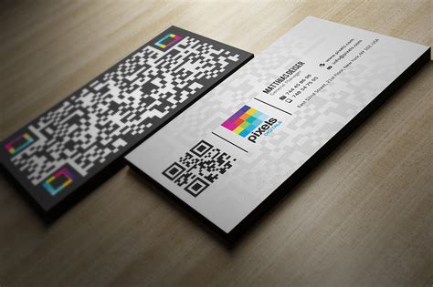 qr code business card business card templates  creative market