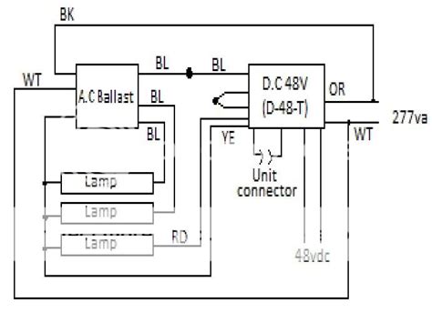 emergency light ballast wiring diagram emergency lighting  tled applications simplified