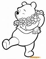 Pooh Coloring Winnie Pages Printable Disneyclips Flowers Hugging Disney sketch template