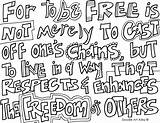 Coloring Pages Alley Doodle Quote Freedom Quotes Merely Colouring Adult Chains Toff Cat Way Live But sketch template