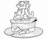 Aristocats Aristochats Coloriages Chapeau sketch template