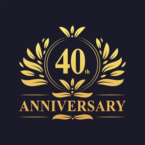 anniversary design luxurious golden color  years anniversary logo  vector art