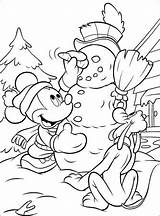 Winter Coloring Pages Mickey Printable Disney Sheets Mouse Fun Color Cute Choose Having Board sketch template