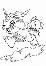 Digimon Coloring Pages Printable Kids Animated Monster Cartoon sketch template
