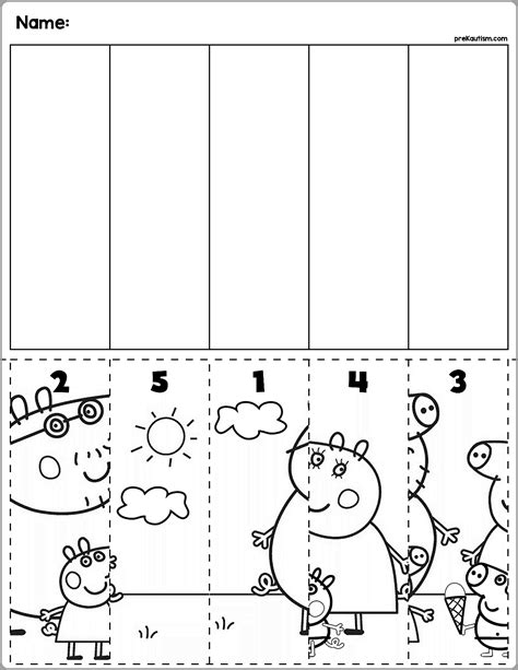 preschool peppa pig number order materials prekautismcom preschool