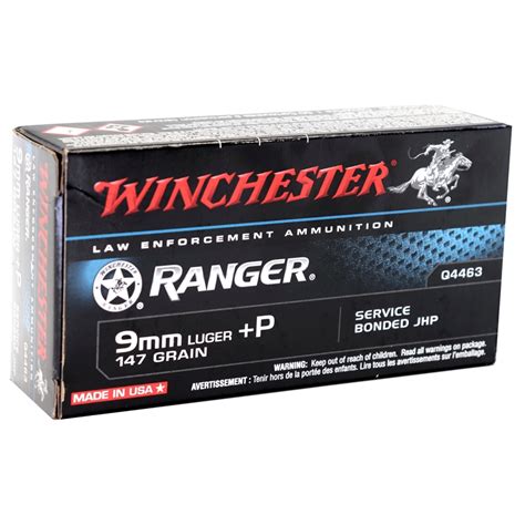 winchester ranger mm luger ammo p  grain bonded jhp ammo deals