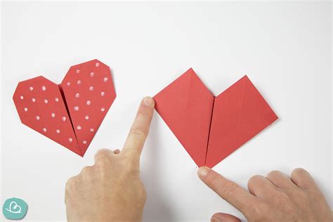suesses herz aus papier falten origami anleitung wunderbuntde