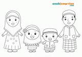 Coloring Islamic Pages Muslim Family Clipart Printable Color Ana Book Kids Template Teachers Clip Ramadan Activities Pilih Papan sketch template