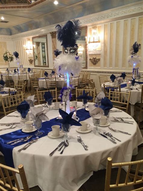 Sweet 16 Masquerade Theme Royal Blue White And Silver