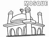 Mosque Coloring Pages Print sketch template