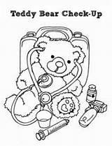 Coloring Bear Teddy Medical Check Pages Condition His Coloringsky Kids Sheet Printable Winter sketch template