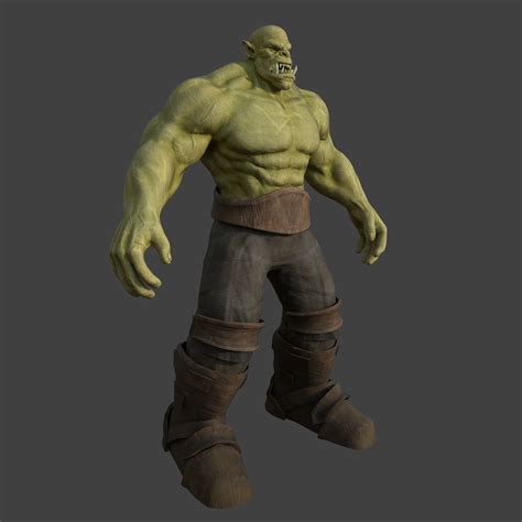 3d asset orc lowpoly model cgtrader