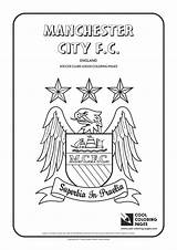 Manchester Coloring City Clubs Ausmalen Escudo Badge Kleurplaat Fussball Swear Flaggen sketch template