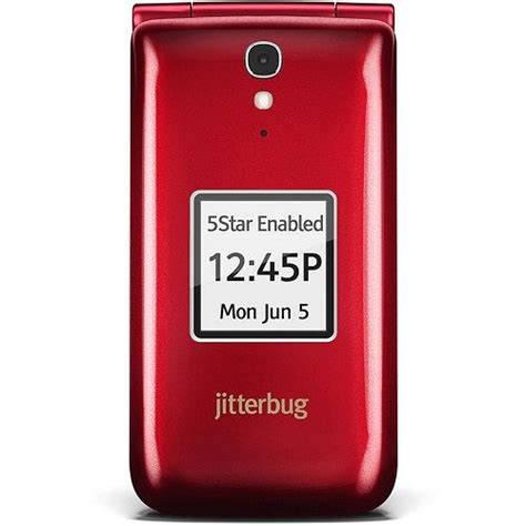 Jitterbug 4043sj6red Flip Easy To Use 4g Prepaid Cell Phone For Seniors