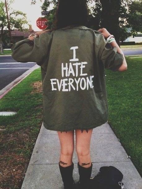 jacket hate everyone i hate everyone shirt street