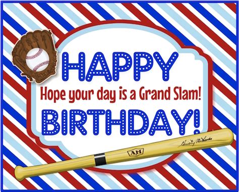 baseball birthday cards card design template
