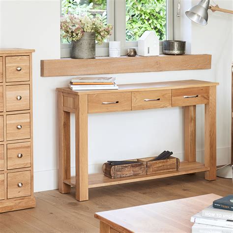 solid oak console table mobel store